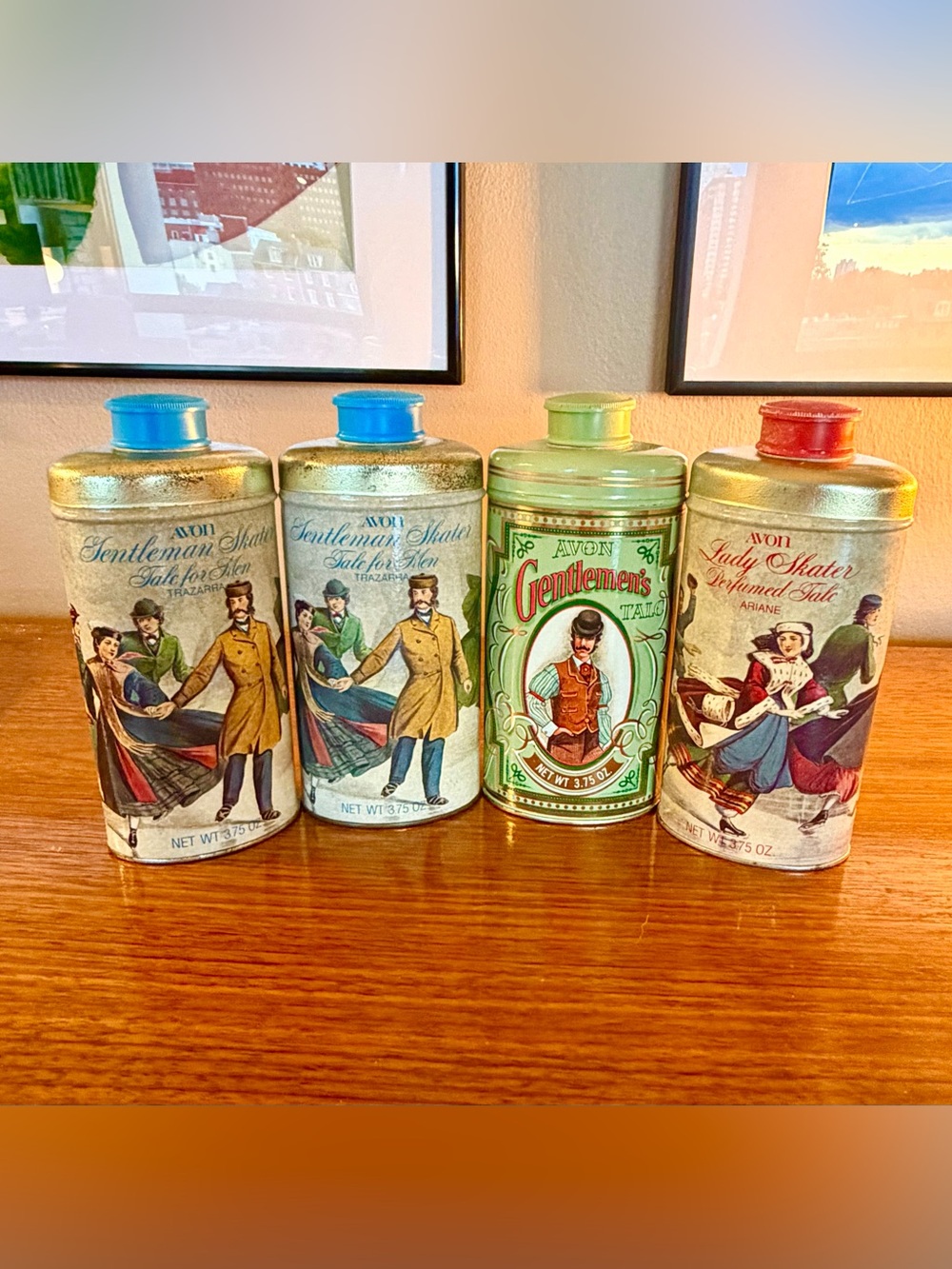 70s Vintage ⚜️ Avon Talc Tin Canisters (4) - Picture 8 of 8